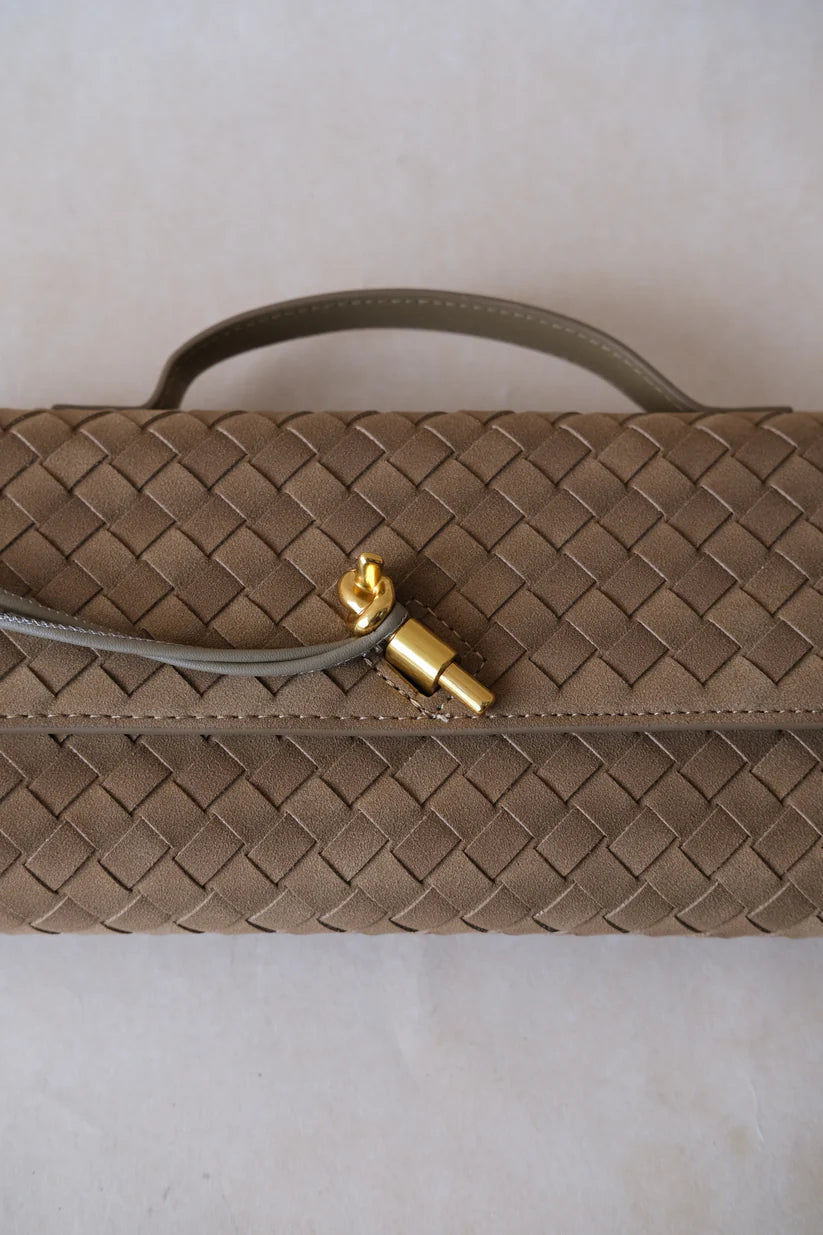 Celine Matte Woven Clutch