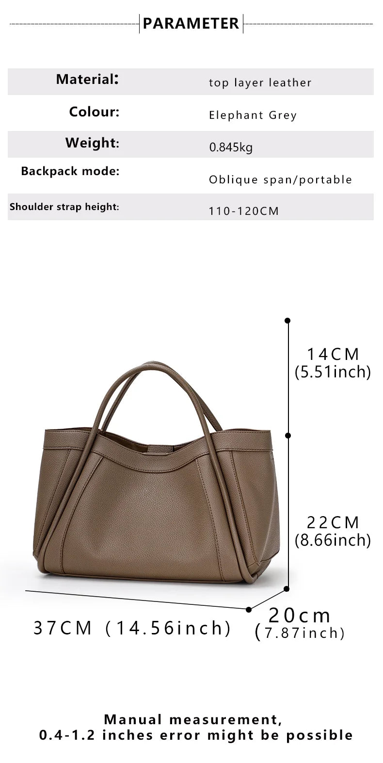 Jeminé Contour Tote - Desert Cacao