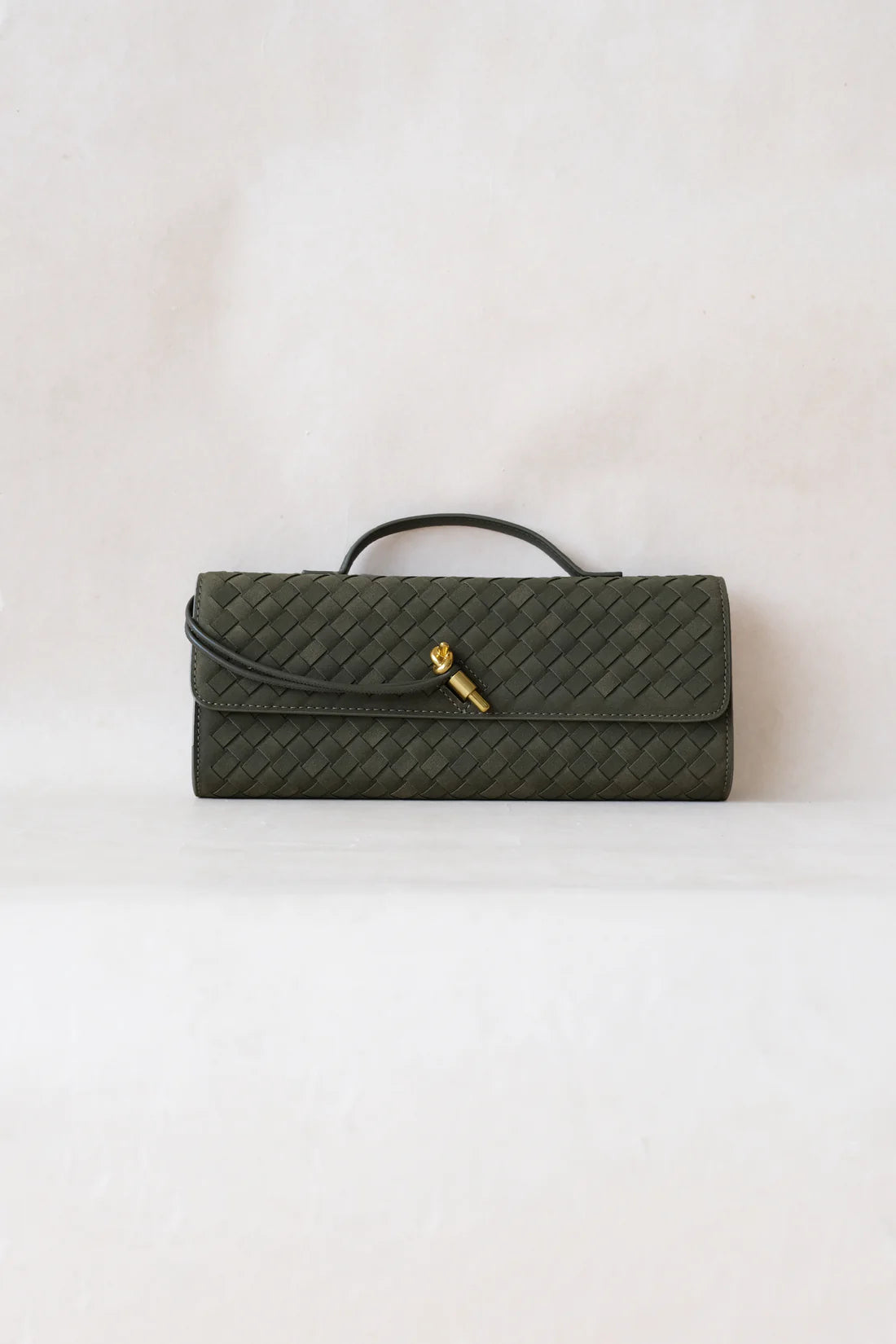 Celine Matte Woven Clutch